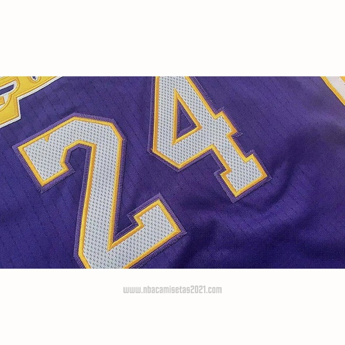 Camiseta Los Angeles Lakers Kobe Bryant #24 Violeta